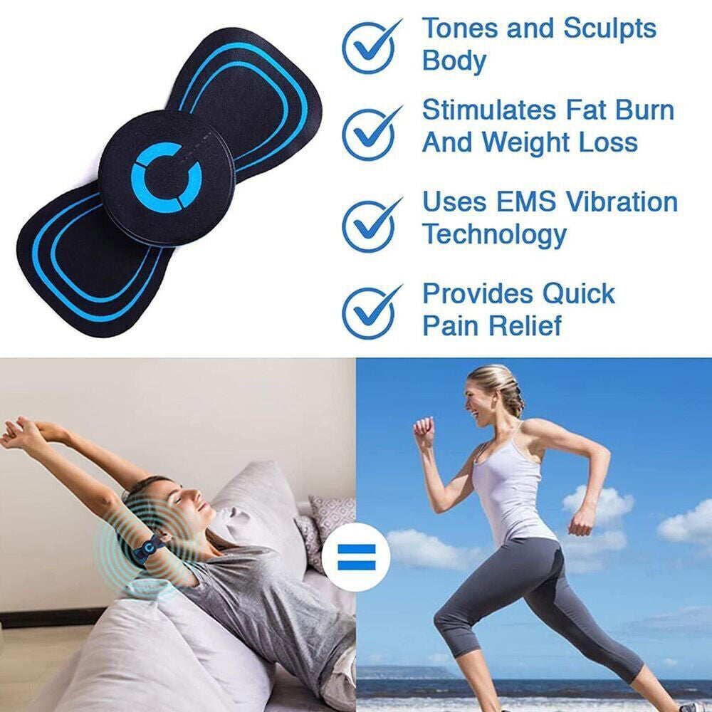 Neck Back Massager Portable Mini Electric EMS Cervical Massage Patch Relief Pain