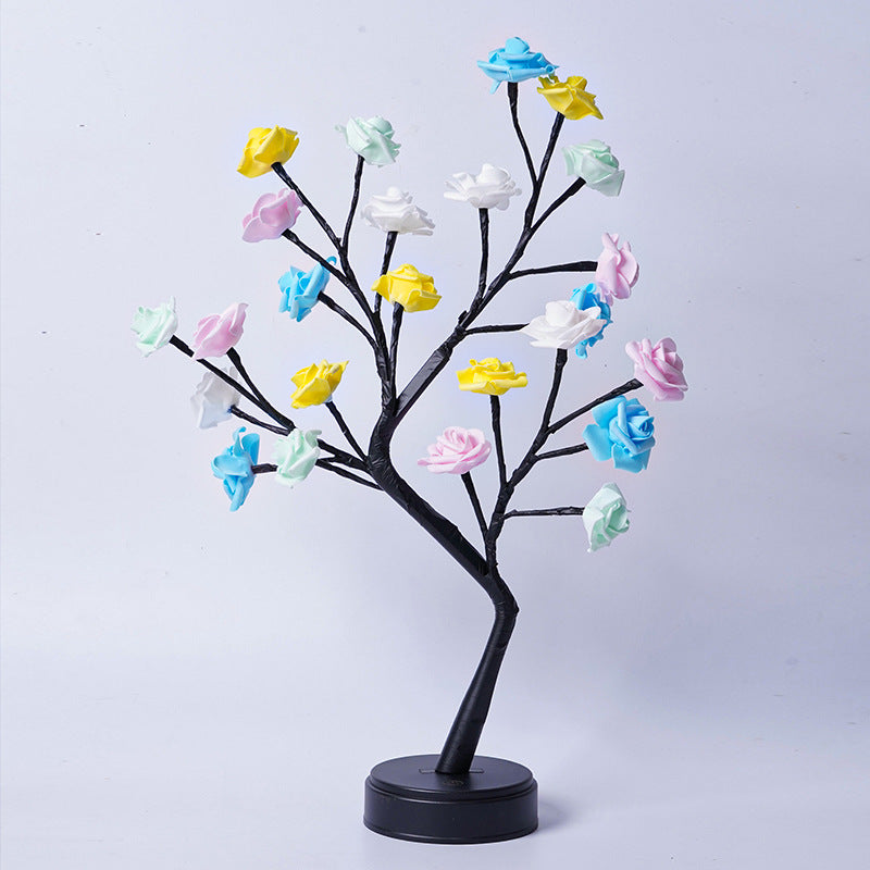 Table Lamp Flower Tree Rose Lamps Fairy Desk Night Lights USB Operated Gifts for Wedding Valentine Christmas Decoration