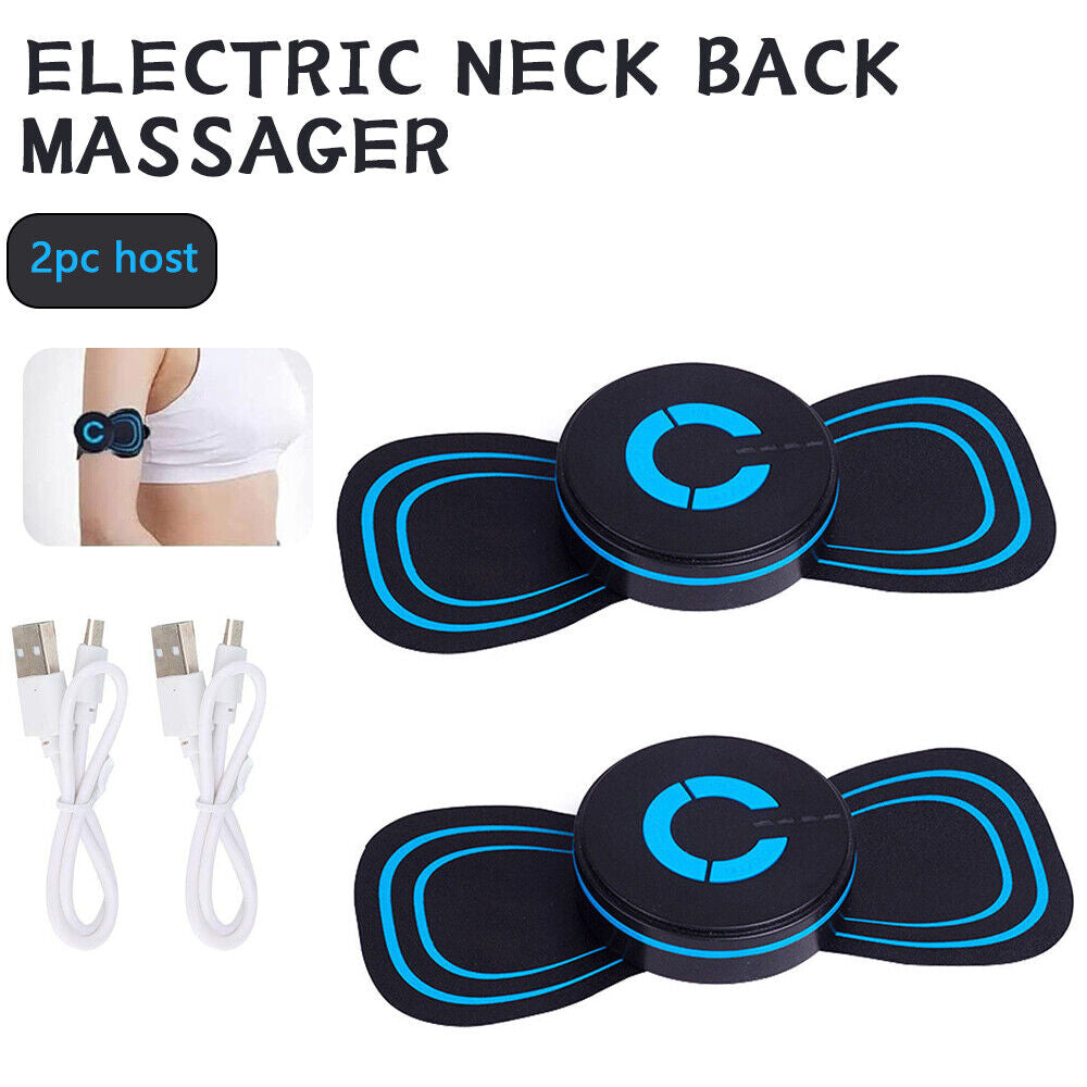 Neck Back Massager Portable Mini Electric EMS Cervical Massage Patch Relief Pain