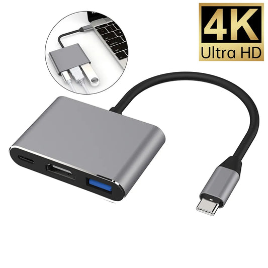 USB-C To HDMI 3 in 1 Cable Converter