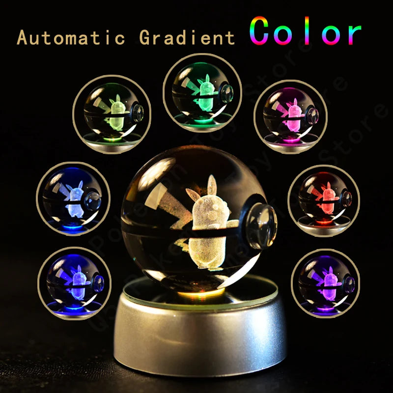 Pokemon 3D Crystal Ball Lamp Base Pokeball