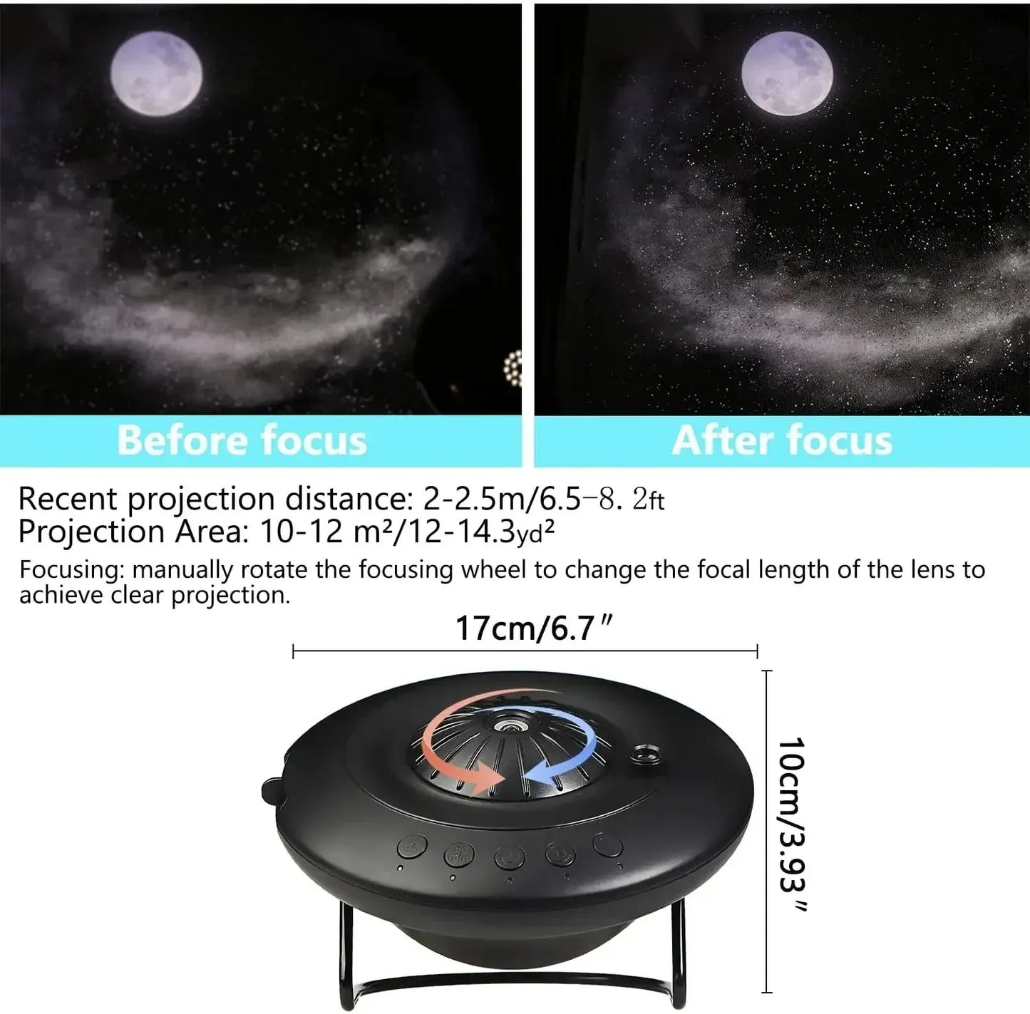 UFO LED Star Projector Night Light 8 in 1 Planetarium