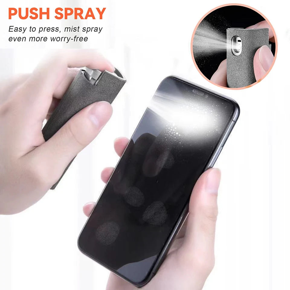 2 in 1 Screen Cleaner Spray Plus Microfiber Wiper Cloth