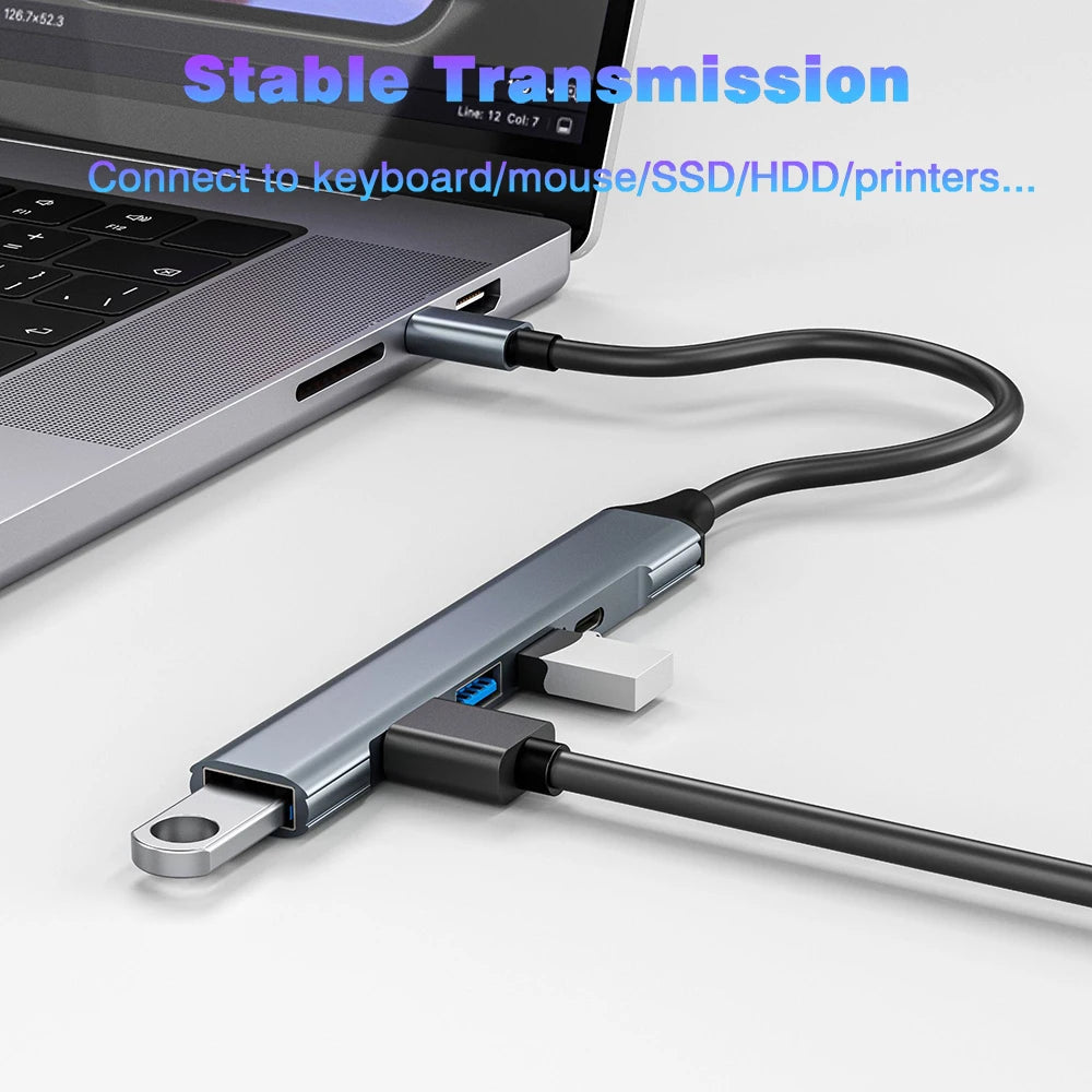 USB 3.0 HUB Type C to 4 Ports