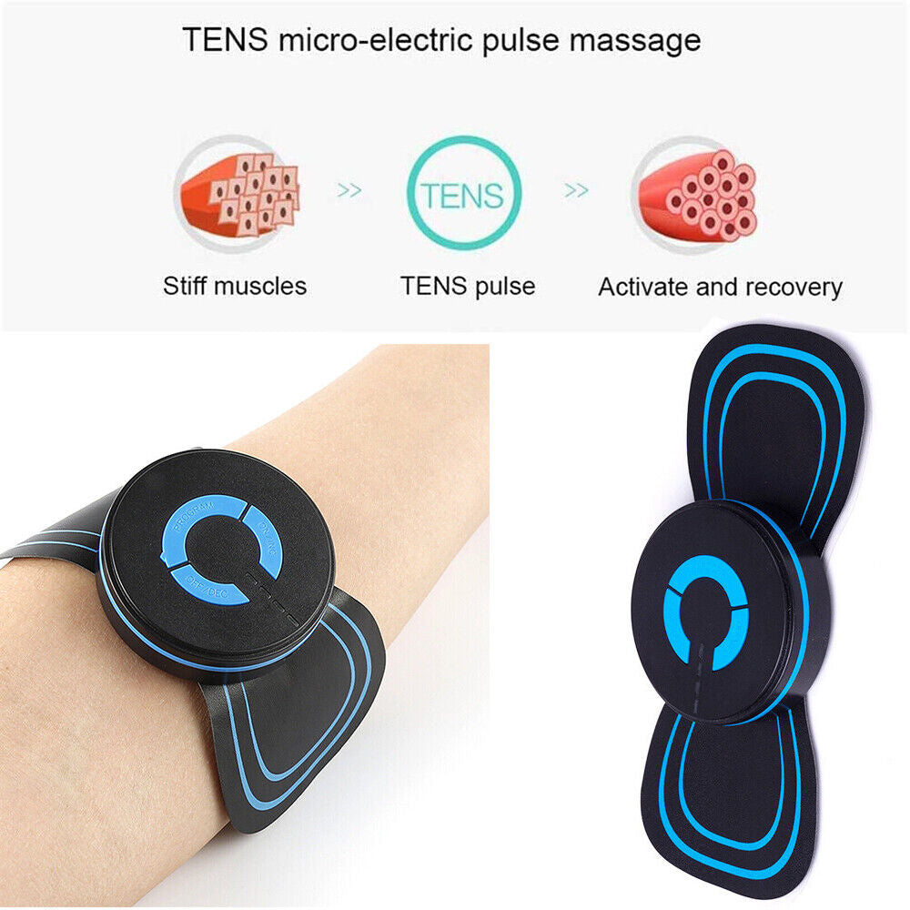 Neck Back Massager Portable Mini Electric EMS Cervical Massage Patch Relief Pain