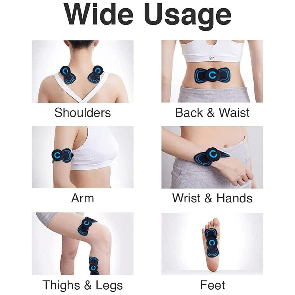 Neck Back Massager Portable Mini Electric EMS Cervical Massage Patch Relief Pain